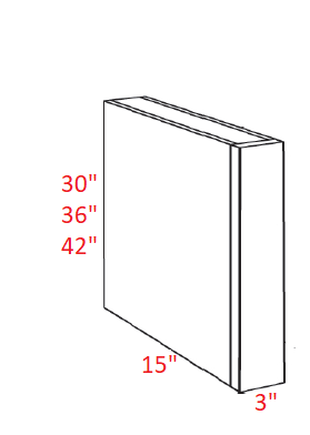 BMM651-CLM-42X15 Broadway Chestnut Assembled Wall Column