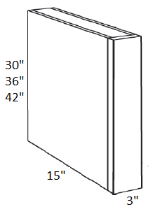 L10-CLM-36X15 Luxor White Assembled Wall Column