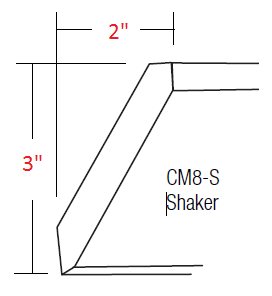 AUBR-CM8-S Upton Brown Recessed Assembled Crown Molding Shaker