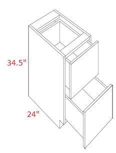 VBM10-DB33-2 Versailles White Assembled 33" Drawer Base Cabinet