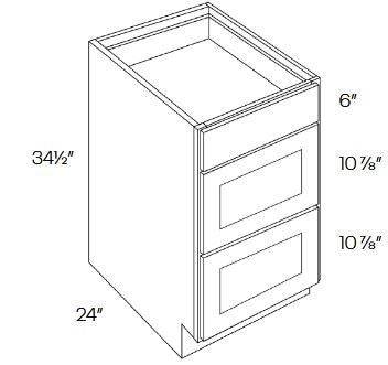 L03-DB27 Luxor Misty Grey RTA 27" Drawer Base Cabinet