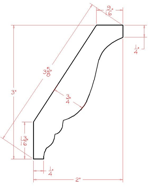 ASG-DCM Highland Grey Assembled Crown Molding Traditional