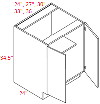 VTY-B30FD Euro Yellow Oak RTA 30" Base Cabinet