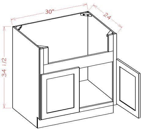 AOT-FSB30 Oxford Toffee Assembled 30" Farm Sink Base Cabinet