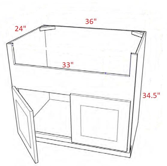 HNB-APSB36 Harbor Blue RTA 36" Sink Base Cabinet