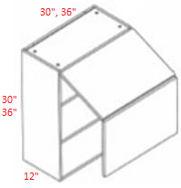 VMW-W3036FP Euro White RTA Lift-Up Cabinet
