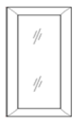 SM-WM1530 Sterling Smokey RTA Frosted Glass Door