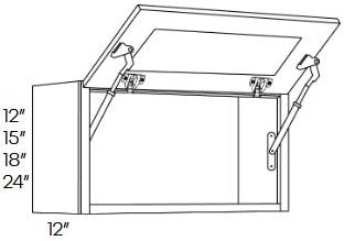 EB02-3024-HD Elegant Smokey Gray Assembled 30x24 Lift-Up Cabinet