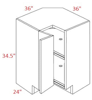 BMM600-LS36 Broadway Cotton Assembled 36" Corner Base Cabinet