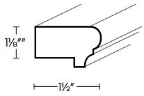 AL02-LTRM1 Luxor Smokey Gray Light Rail Molding Traditional