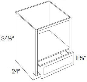 EB10-MCB30 Elegant White Assembled 30" Microwave Base Cabinet