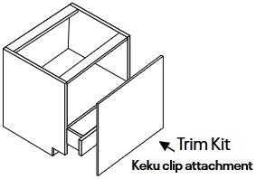 BMM604-MCB24-TRM Broadway Graphite Assembled 24" Microwave Base Trim Kit