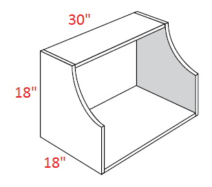 AAMR-MO3018 Amesbury Mist Recessed Assembled Wall Microwave Shelf