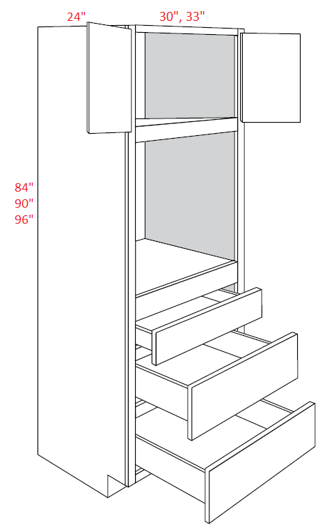 L11-OV3096 Luxor Espresso RTA 30x96 Oven Cabinet
