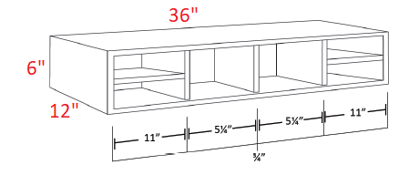 NB107-OC36 Newport Evergreen Organizer Cubbies