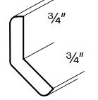 AL02-OCM135 Luxor Smokey Gray Angled Outside Corner Molding