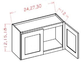AKED-W2415B Essex Driftwood Assembled 24x15 Wall Cabinet