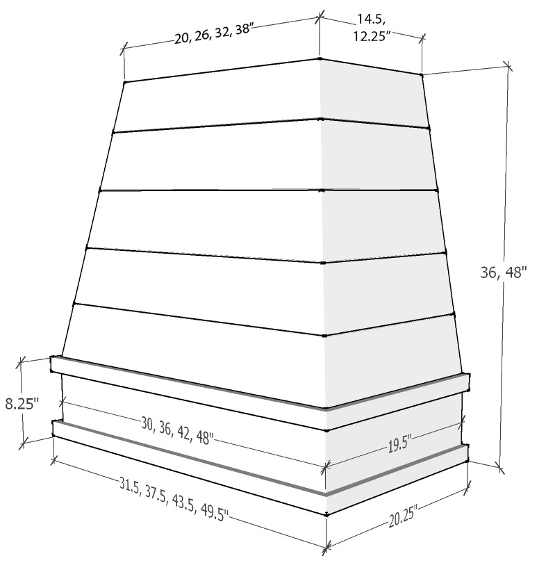 Raleigh - TaperedBlock Moulding Shiplap