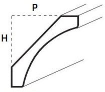 EB02-RCRMR Elegant Smokey Gray Cove Crown Molding