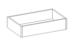 VMW-ROT36M Euro White Medium Roll Out Tray