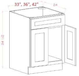 HNB-SB36 Harbor Blue RTA 36" Sink Base Cabinet