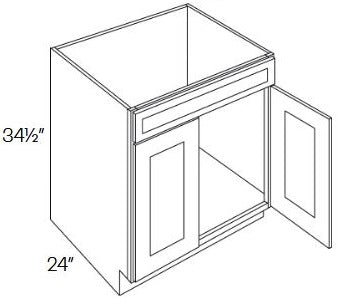 EB27-SB24 Elegant Ocean Assembled 24" Sink Base Cabinet