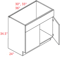 BLM-SB30 Euro Blanco RTA 30" Sink Base Cabinet