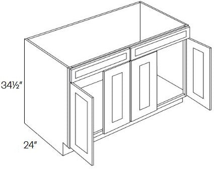 SB10-SB48 Sydney White Assembled 48" Base Cabinet