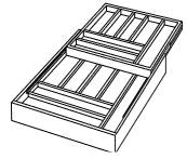 KED-TTCD18 Essex Driftwood Two-Tier Cutlery 18" Drawer