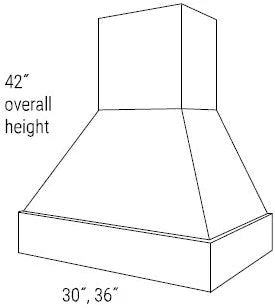 AKED-T3042 Essex Driftwood Assembled Wood Hood