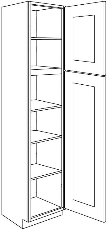 EB10-UC1824X90 Elegant White Assembled 18x90 Pantry Cabinet