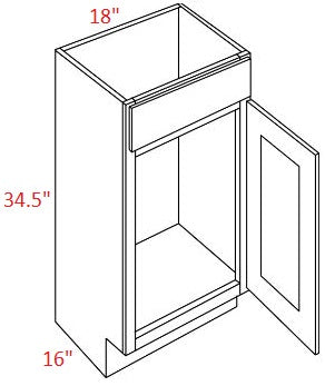 L10-V1816 Luxor White RTA Vanity Sink Base cabinet