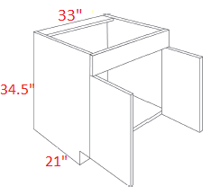 BMM600-V3321 Broadway Cotton Assembled Vanity Sink Base cabinet