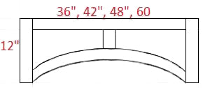 SO-VAL4812 Sterling White RTA Arched Valance