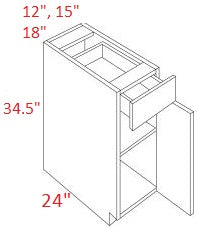 V10-VDB18 Versailles White Assembled Vanity Drawer Base cabinet