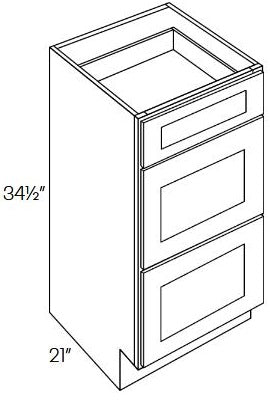 NB202-VDB18 Newport Bourbon Assembled Vanity Drawer Base cabinet