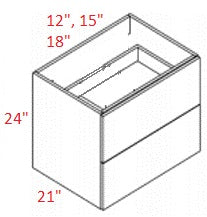 VTM-VHDB18 Euro Medium Oak RTA Hanging Vanity Drawers