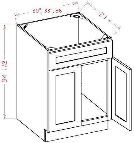 HNB-VSB36 Harbor Blue RTA Vanity Sink Base cabinet