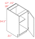 VTY-VB12FD Euro Yellow Oak RTA Vanity Cabinet