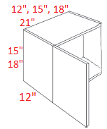 BMM652-1215 Broadway Walnut Assembled 12x15 Wall Cabinet