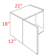 M41-2118 Polar Grey Assembled 21x18 Wall Cabinet