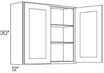 EB02-3930 Elegant Smokey Gray Assembled 39x30 Wall Cabinet