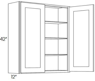EB02-4242 Elegant Smokey Gray Assembled 42x42 Wall Cabinet