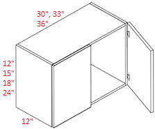 VTM-W3018 Euro Medium Oak RTA 30x18 Walll Cabinet