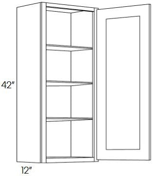 SB102-1242 Sydney Linen Assembled 12x42 Wall Cabinet