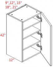 VMB-W2142 Euro M Black RTA 21x42 Wall Cabinet