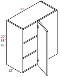 VTY-WBC3042 Euro Yellow Oak RTA Wall Blind Corner Cabinet