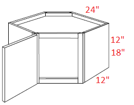 DS-WDC2418 Horizon White RTA 24x18 Wall Diagonal Corner Cabinet