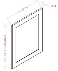 AEW-WDEP1215 Edgeline White Assembled Wall Decorative End Panel