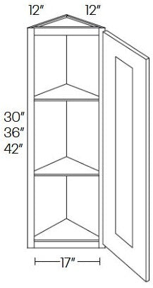 RB10-WEC1230 Richmond White Assembled Angle Wall Cabinet